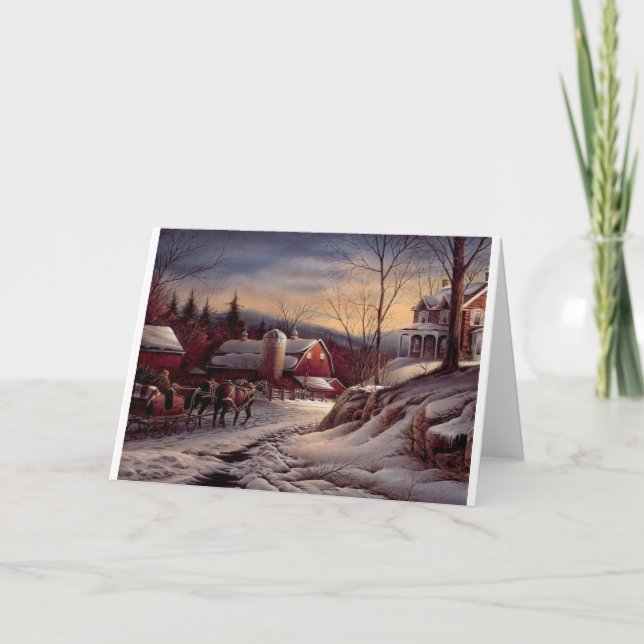 Tarjeta navidades de la granja (Anverso)
