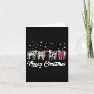 Tarjeta Navidades de la granja de vacaciones Mooey Navidad