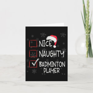 Tarjeta Navidades de la lista de jugadores de Nice Naughty