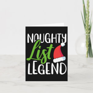 Tarjeta Navidades de la lista de los traviesos