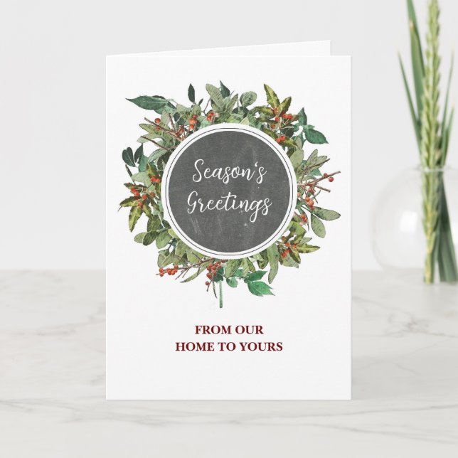 Tarjeta Navidades de la temporada rusa saludan (Anverso)