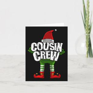 Tarjeta Navidades de la tripulación de primo Elf Familia M