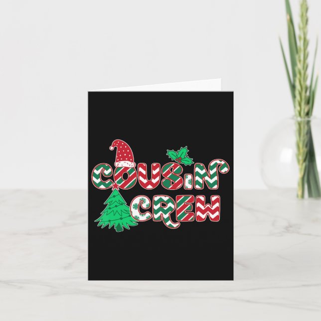 Tarjeta Navidades de la tripulación de un primo divertido (Anverso)