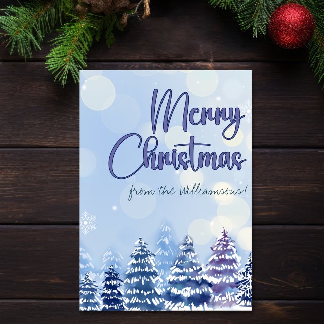 Tarjeta Navidades de la Vida Everdurable de la escena inve (Everlasting Life John 3:16 Bible Verse Christmas Card)