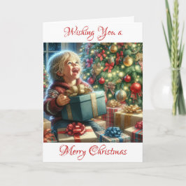 Tarjeta Navidades de la vieja moda nostalgia matutina