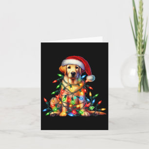 Tarjeta Navidades de Labrador alumbran a amante de los per
