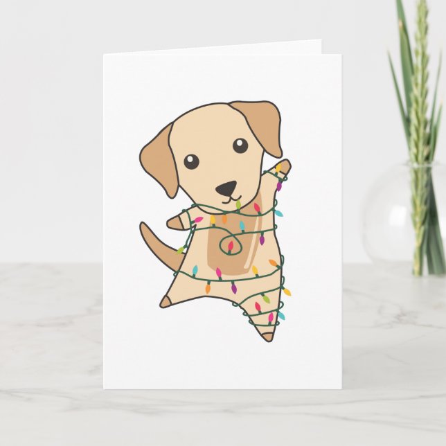 Tarjeta Navidades de Labrador Niegan a los perros de invie (Anverso)