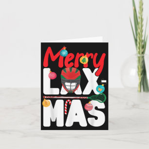 Tarjeta Navidades de Lacrosse Lax Merry Lax-mas
