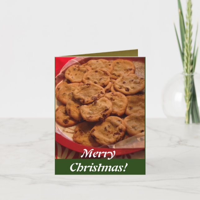 Tarjeta Navidades de las cookies de chocolate (Anverso)