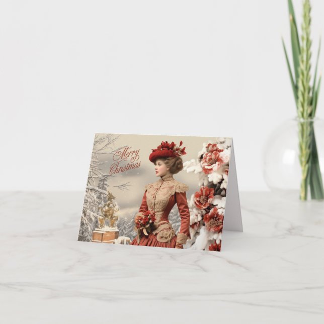 Tarjeta Navidades de las damas de Victoria (Anverso)