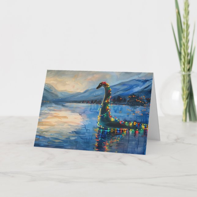 Tarjeta Navidades de Loch Ness (Anverso)