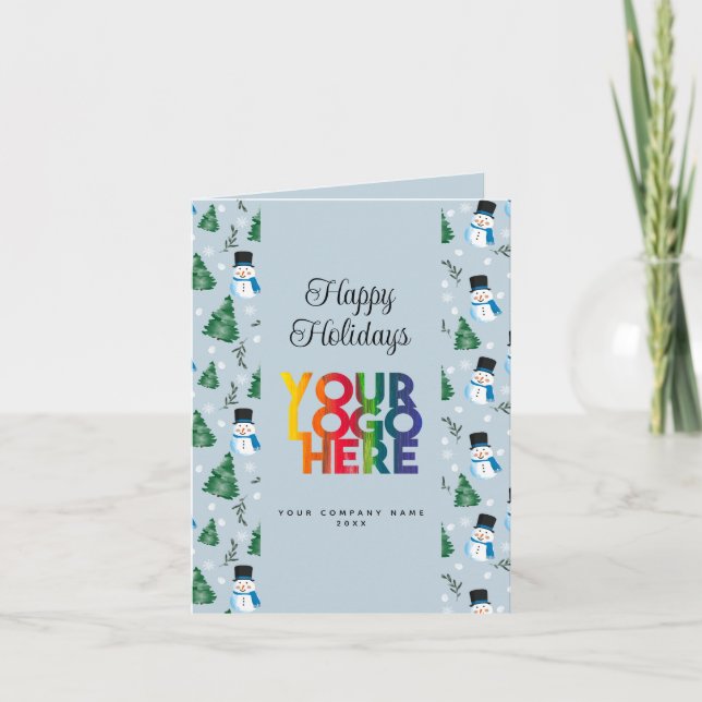 Tarjeta Navidades de logotipos de empresas navideñas y fes (Anverso)