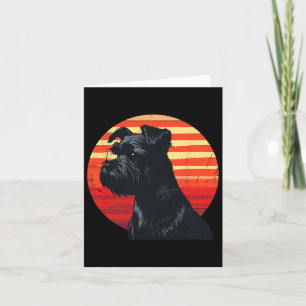 Tarjeta Navidades de los amantes de los perros Schnauzer e