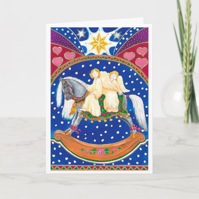 Tarjeta Navidades de los caballos de roca (Anverso)