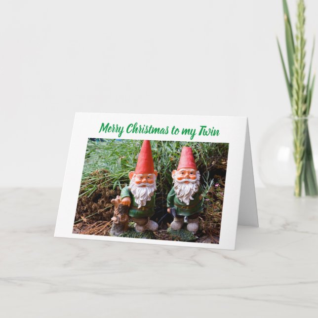 TARJETA NAVIDADES DE LOS GEMELOS PATERNALES DESEAN DOLOR D (Anverso)