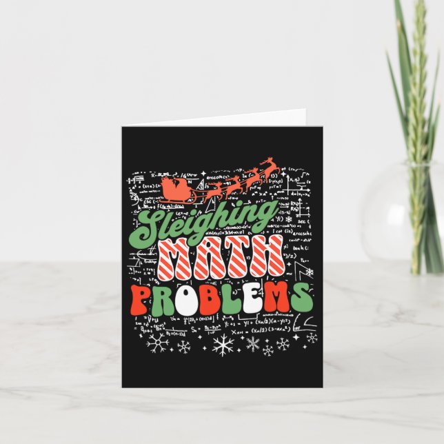 Tarjeta Navidades de Maestros en Problemas de Matemáticas (Anverso)