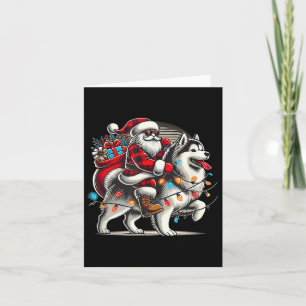 Tarjeta Navidades de Malamute de Alaska Xmas Alaskan Malam