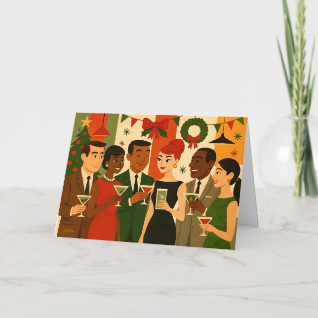 Tarjeta Navidades de mediados de los años 60 Fiesta de cóc (Anverso)