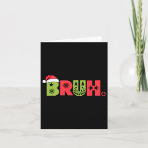 Tarjeta Navidades de Merry Bruh en pareja con Pajama Santa