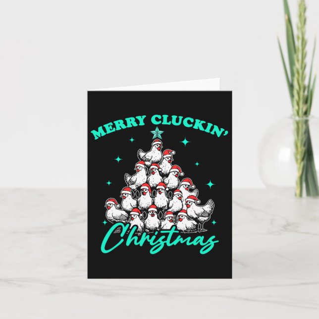 Tarjeta Navidades de Merry Cluckin (Anverso)