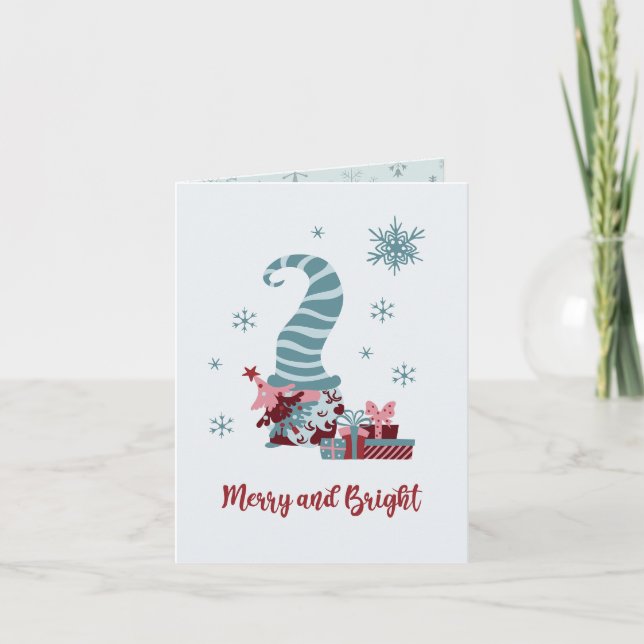 Tarjeta Navidades de Merry Gnome (Anverso)