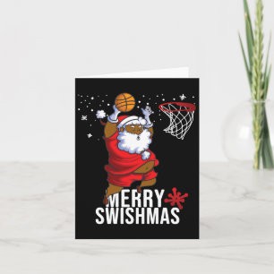 Tarjeta Navidades de Merry Swishmas Santa Bysketbyll Pajam