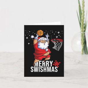 Tarjeta Navidades de Merry Swishmas Santa Bysketbyll Pajam