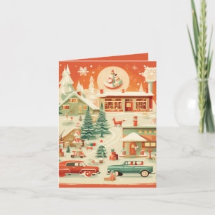 Tarjeta Navidades de Mid Century