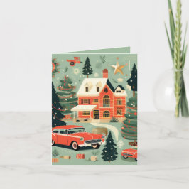 Tarjeta Navidades de Mid Century