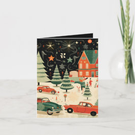 Tarjeta Navidades de Mid Century