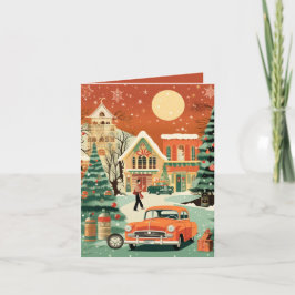 Tarjeta Navidades de Mid Century