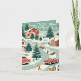Tarjeta Navidades de Mid Century
