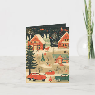 Tarjeta Navidades de Mid Century