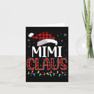 Tarjeta Navidades de Mimi Claus iluminan Navidad familiar 