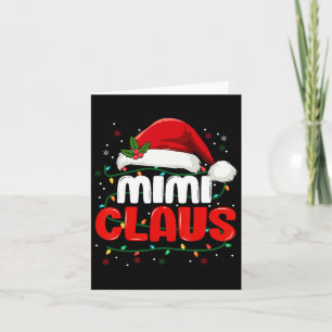 Tarjeta Navidades de Mimi Claus Noches alumbran a la famil