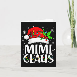 Tarjeta Navidades de Mimi Claus Shirt iluminan Mamáes fami
