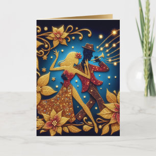 Tarjeta Navidades de Música y Danza de Oro