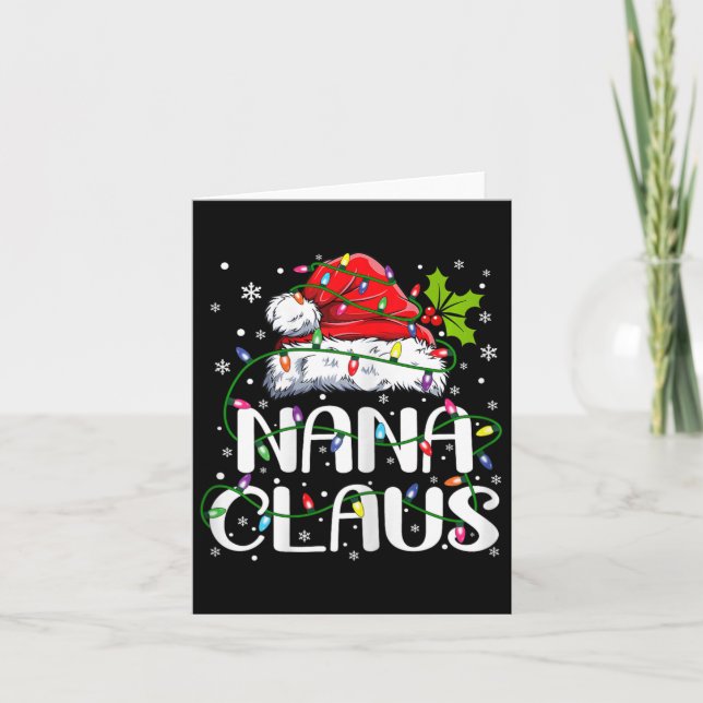 Tarjeta Navidades de Nana Claus aluden a la familia Pajama (Anverso)