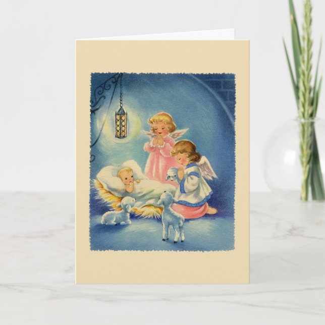 Tarjeta Navidades de Natividad de Baby Jesus (Anverso)