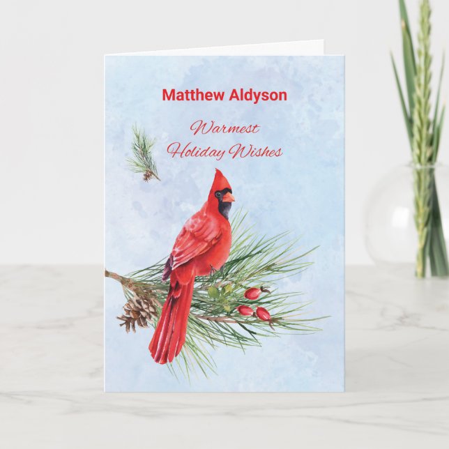 Tarjeta Navidades de negocio de apreciación de nombres per (Anverso)