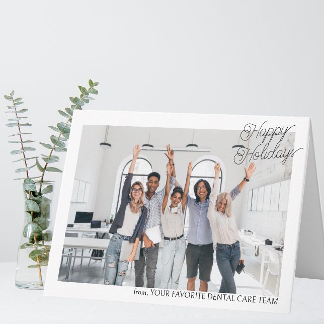 Tarjeta Navidades de negocios con logotipo de fotografía d (Subido por el creador)