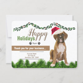 Tarjeta Navidades de negocios mascotas Felices Fiestas