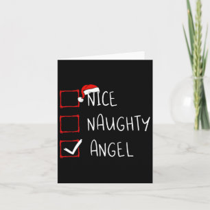 Tarjeta Navidades de Nice Naughty Angel Lista de Navidad S