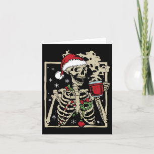 Tarjeta Navidades de Nice Skeleton Santa Hat