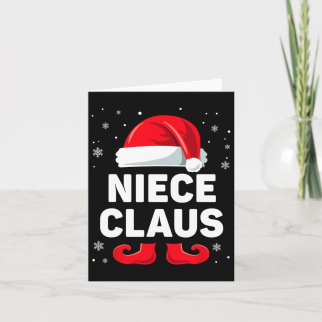 Tarjeta Navidades de Niece Claus que coinciden con el grup (Anverso)