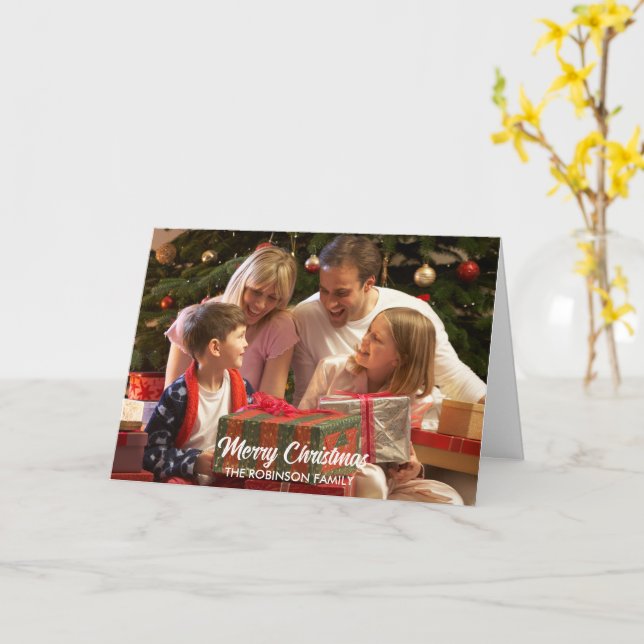 Tarjeta Navidades de nombre fotográfico personalizado de F (flor amarilla)