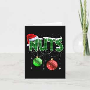 Tarjeta Navidades de nueces de pecho divertidas familiares