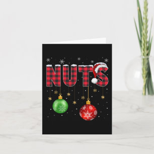 Tarjeta Navidades de nueces de pecho divertidas familiares