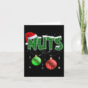 Tarjeta Navidades de nueces de pecho divertidas familiares