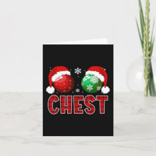Tarjeta Navidades de nueces divertidas con pareja de camis